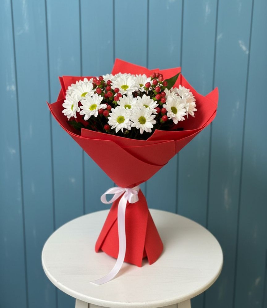 Букет цветов из: Хризантемы в Чемал