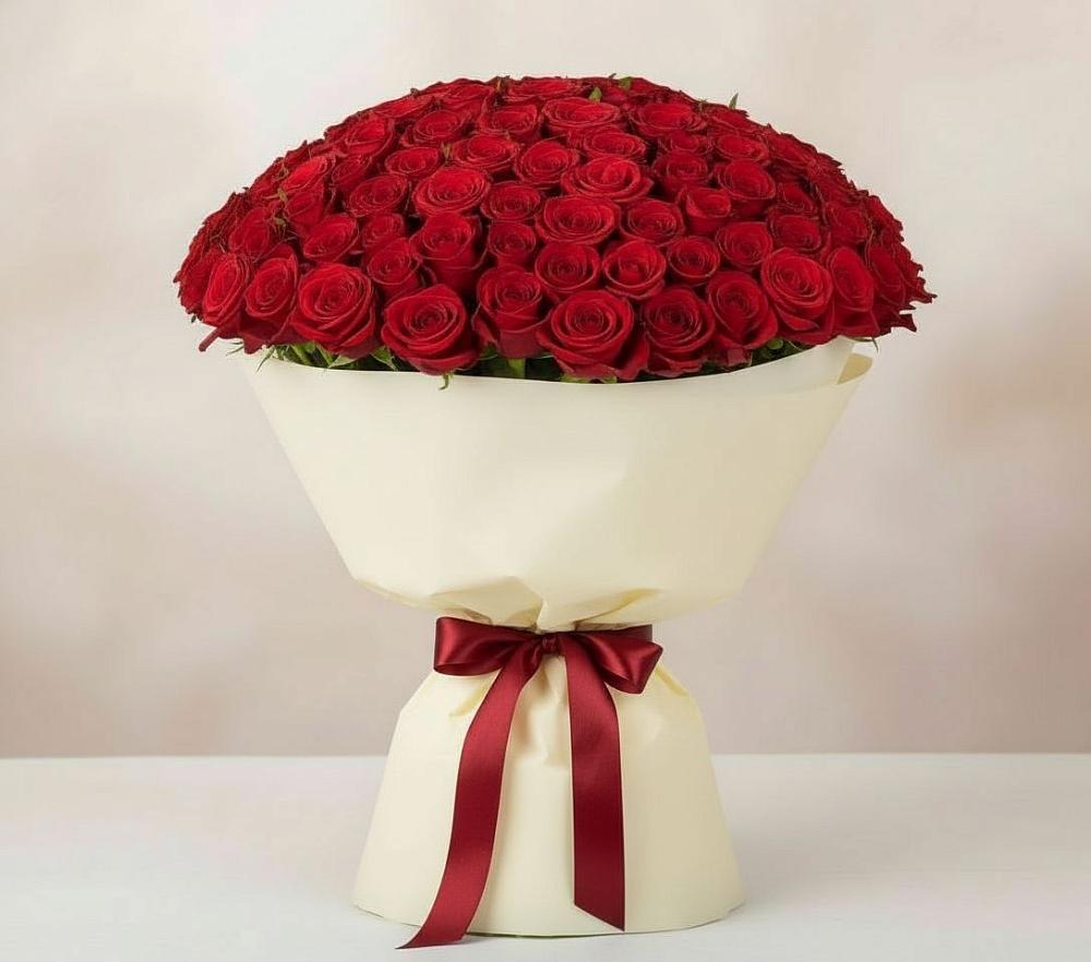 Букет 101 Красная роза Милано в Чемал
