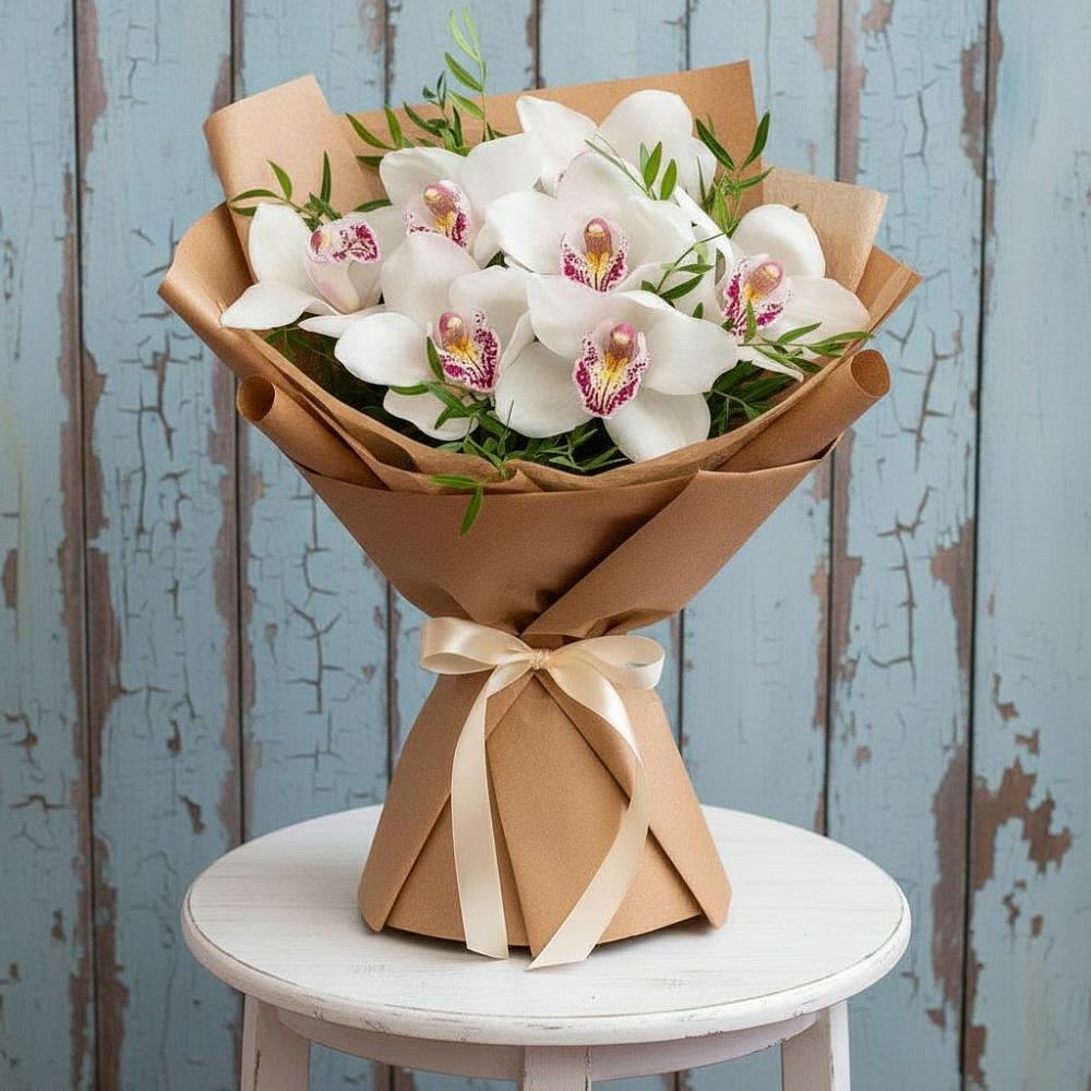 Букет цветов из: Орхидеи и Розы в Чемал