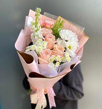 Букет цветов из:  Хризантемы и Розы в Чемал