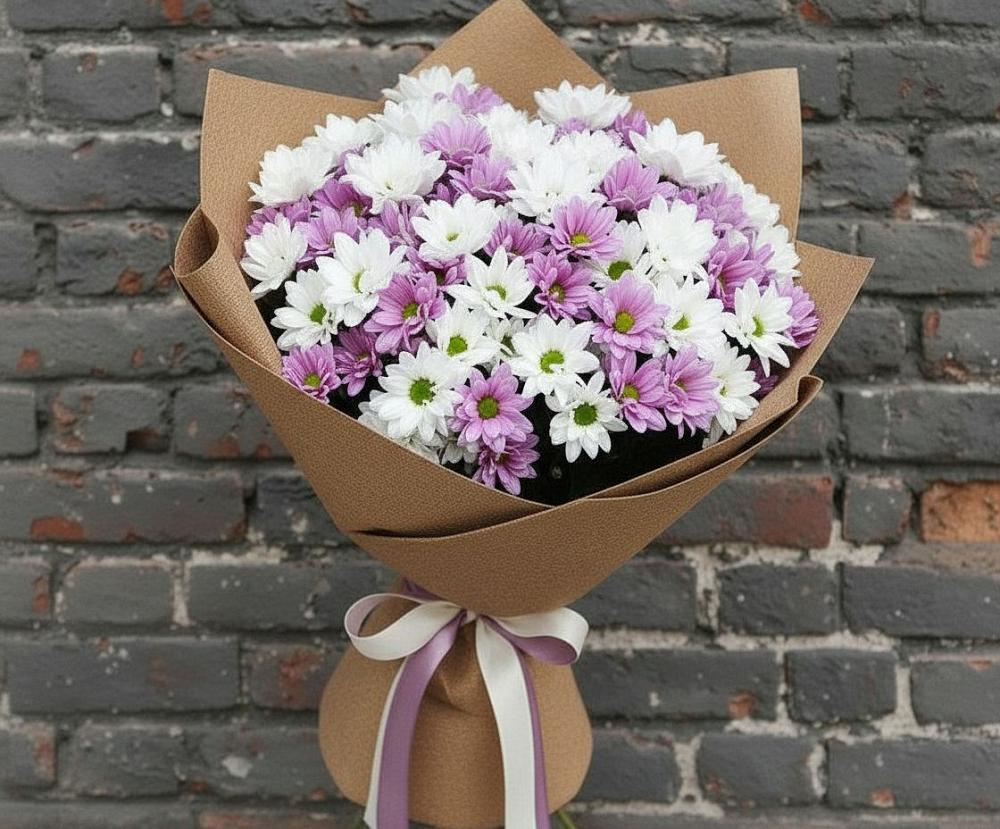 Букет цветов из: Хризантемы в Чемал