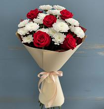 Букет цветов из:  Розы и Хризантемы в Чемал