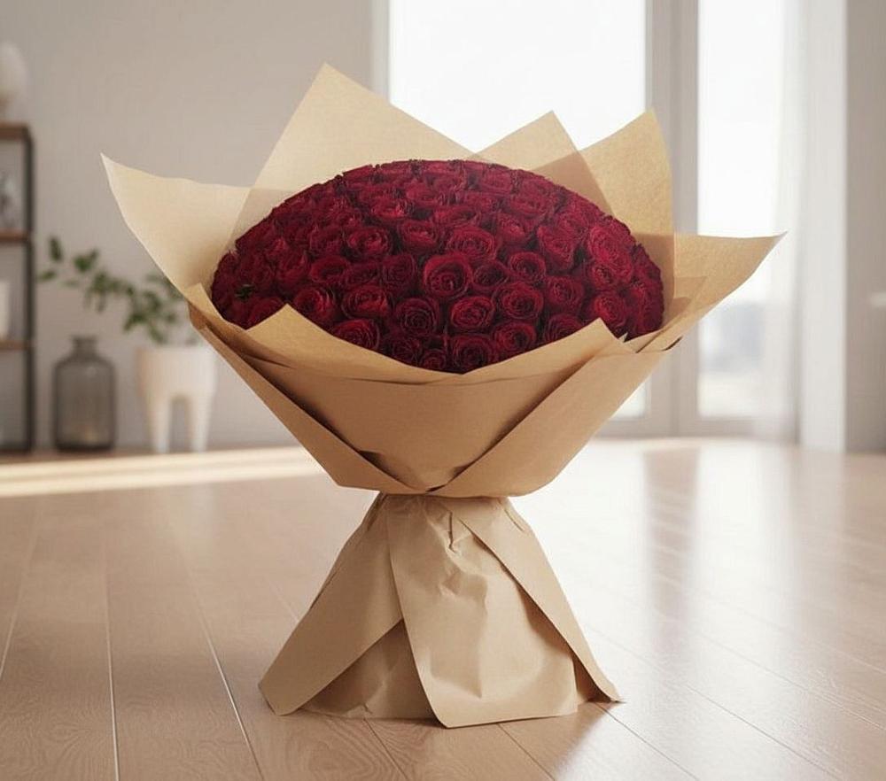 Букет 101 Красная роза в Чемал